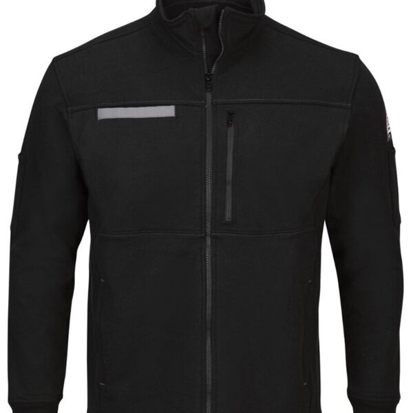 Zip Front Fleece Jacket-Cotton /Spandex Blend - Tall Sizes Thumbnail